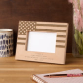 American Flag Military Retirement Geätzte Rahmen (Links)