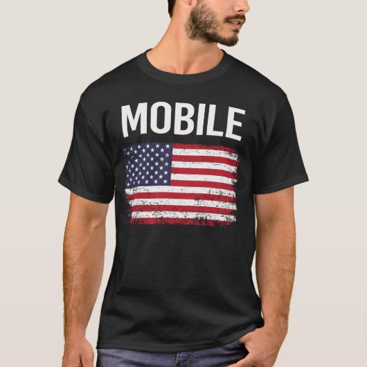 American Flag Mobile T-Shirt (Vorderseite)