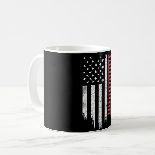 American Flag Model Train Railroad Kaffeetasse (Vorderseite Links)