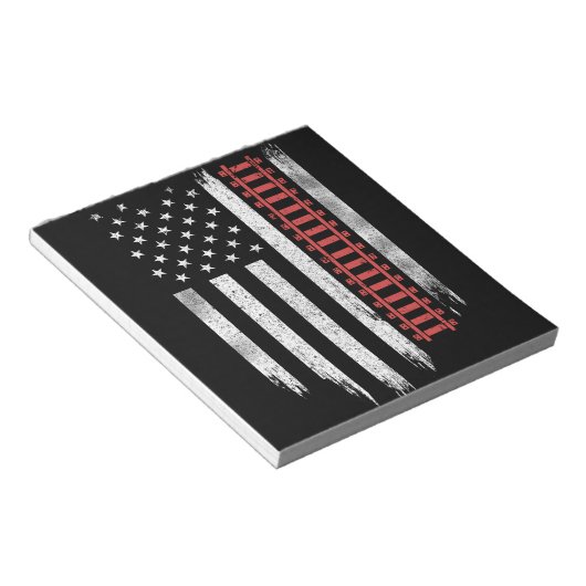 American Flag Model Train Railroad Notizblock (angewinkelt)