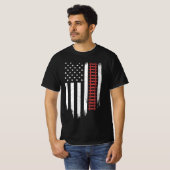 American Flag Model Train Railroad T-Shirt (Vorne ganz)