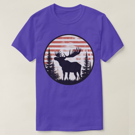 American Flag Moose 3 T-Shirt (Design vorne)