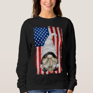 American Flag Motif for Veteran Funny Patriotic Gn Sweatshirt