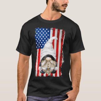 American Flag Motif for Veteran Funny Patriotic Gn T-Shirt