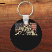 American Flag Motocross Motocross Dirt Bike Schlüsselanhänger (Vorderseite)