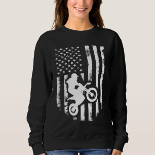 American Flag Motorcross Braap Dirt Bike Off Road Sweatshirt