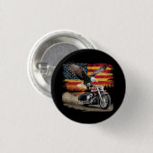 American Flag Motorrad Tshirt USA Flag Biker Ret Button (Vorne & Hinten)