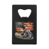 American Flag Motorrad Tshirt USA Flag Biker Ret Geldbeutel Flaschenöffner (Rückseite)