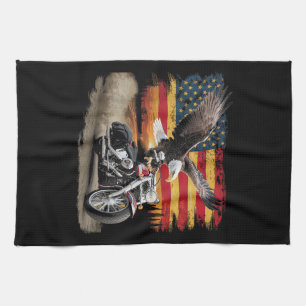 American Flag Motorrad Tshirt USA Flag Biker Ret Geschirrtuch