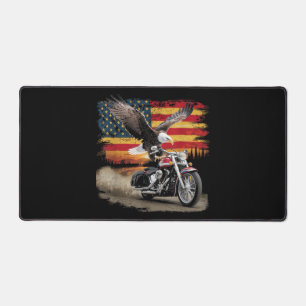 American Flag Motorrad Tshirt USA Flag Biker Ret Schreibtischunterlage