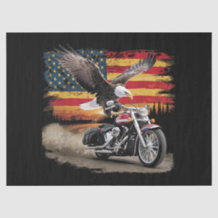 American Flag Motorrad Tshirt USA Flag Biker Ret Seidenpapier