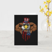 American Flag Muscular Squat Dabbing Flexion Uncle Karte (Gelbe Blume)