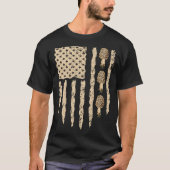 American Flag Mushroom Hunting Morel Hunter Foragi T-Shirt (Vorderseite)