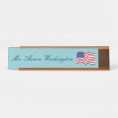 American Flag Name Plate Schreibtischnamensplakette (Vorderseite )