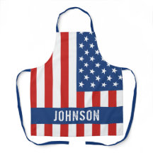 American Flag Name Schürze