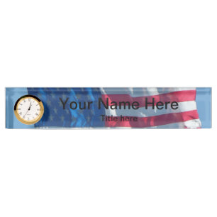 American Flag Namensplakette