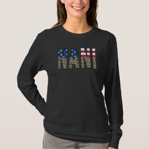American Flag Nani Leopard 4. T-Shirt