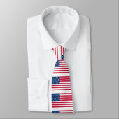 American Flag Neck Tie - Patriotic - USA Krawatte (Gebunden)
