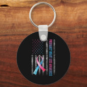 American Flag Nk& Blue Pregnancy Säugling Loss Schlüsselanhänger (Vorderseite)