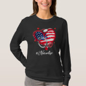 American Flag Nurlife Heart Stethoscope - Flag T-Shirt (Vorderseite)