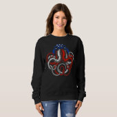 American Flag Octopus Sweatshirt (Vorne ganz)
