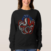 American Flag Octopus Sweatshirt (Vorderseite)