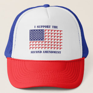 American Flag of Guns-Pistol—2nd Amendment Truckerkappe