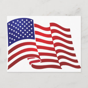 AMERICAN FLAG ONDULATING - BIG SPANGLE BANNER POSTKARTE