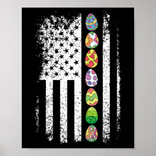 American Flag Ostereier Jagen Cool Patriotic Sp Poster