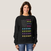 American Flag Ostertag Kostüme Vintage Eier Ost Sweatshirt (Vorne ganz)