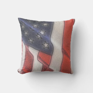 American Flag Outdoor Pillow Kissen