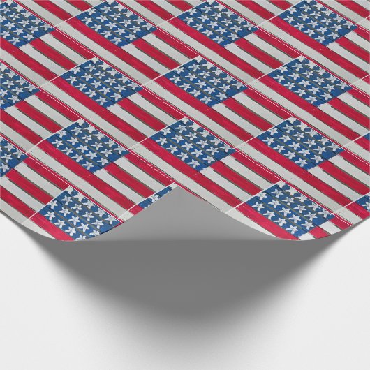 American Flag Painted On Wooden Pallet Geschenkpapier (Ecke)