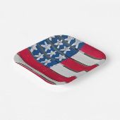 American Flag Painted On Wooden Pallet Pappteller (Gewinkelt)