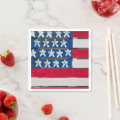 American Flag Painted On Wooden Pallet Serviette (Beispiel)