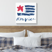 American Flag Paintstrokes Leinwanddruck (Insitu (Schlafzimmer))