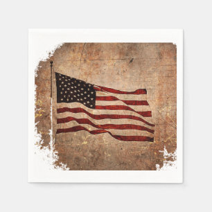 American Flag Paper Napkin Serviette