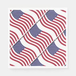 American Flag Paper Napkins Serviette