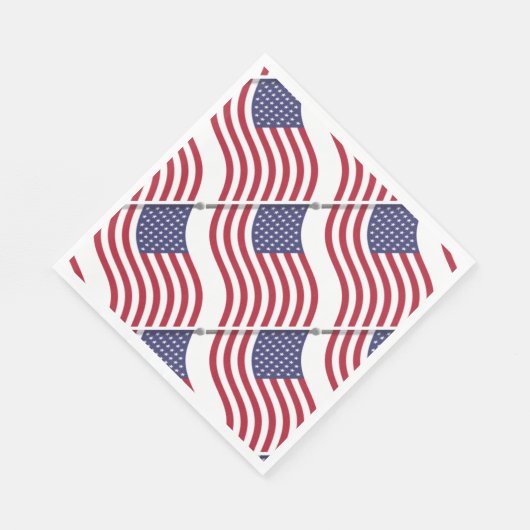 American Flag Paper Napkins Serviette (Ecke)