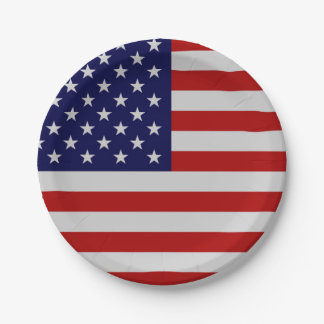 American Flag Paper Plate Pappteller