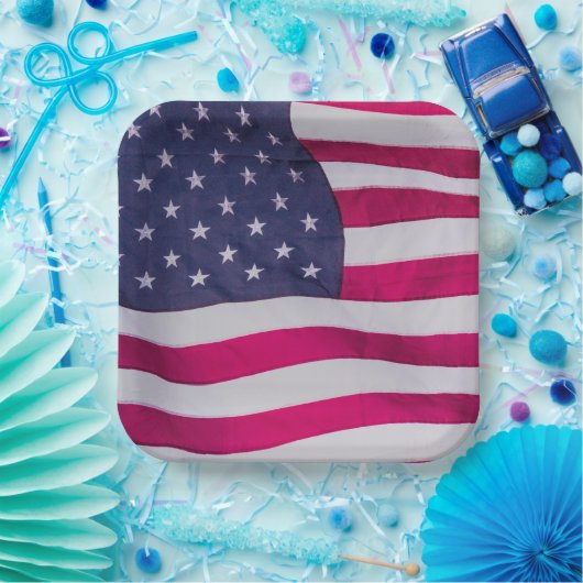 American Flag Pappteller (Party)