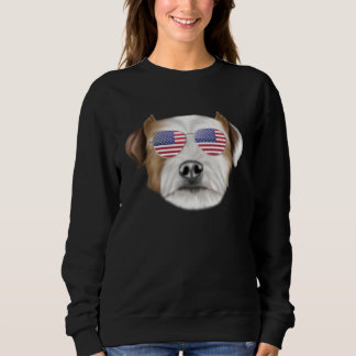 American Flag Parson Russell Terrier Dog America P Sweatshirt