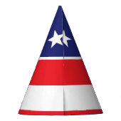 American Flag Party Hat Red White und Blue Partyhütchen (Rückseite)