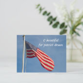 American Flag Patriot Dream Personalize Postkarte (Stehend Vorderseite)