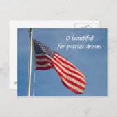 American Flag Patriot Dream Personalize Postkarte (Vorne/Hinten)