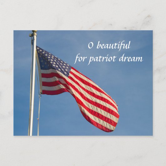 American Flag Patriot Dream Personalize Postkarte (Vorderseite)