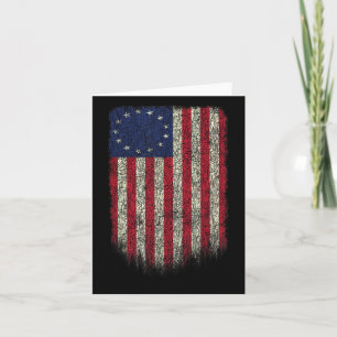 American Flag Patriotic 1776 Betsy Ross Usa Distre Karte