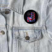 American Flag Patriotic 1776 We T Button (Beispiel)