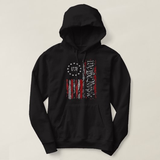 American Flag Patriotic 1776 We T Hoodie (Design vorne)