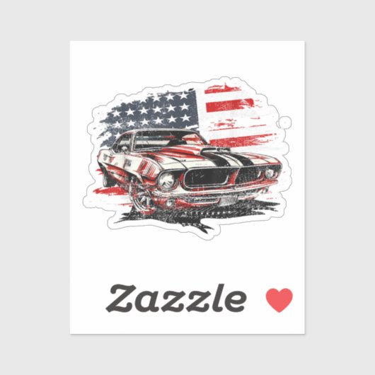 American Flag Patriotic Aufkleber (Blatt)