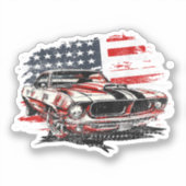 American Flag Patriotic Aufkleber (Vorderseite)